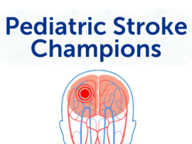 Pediatric Stroke logo with brain graphic