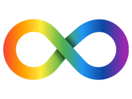 Autism rainbow infinity symbol